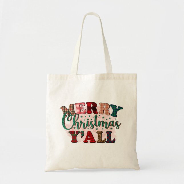 Bolsa Tote Feliz Natal Y"todos os sacos (Frente)