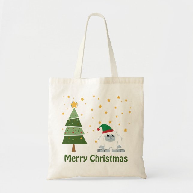 Bolsa Tote Feliz Natal Yeti (Frente)