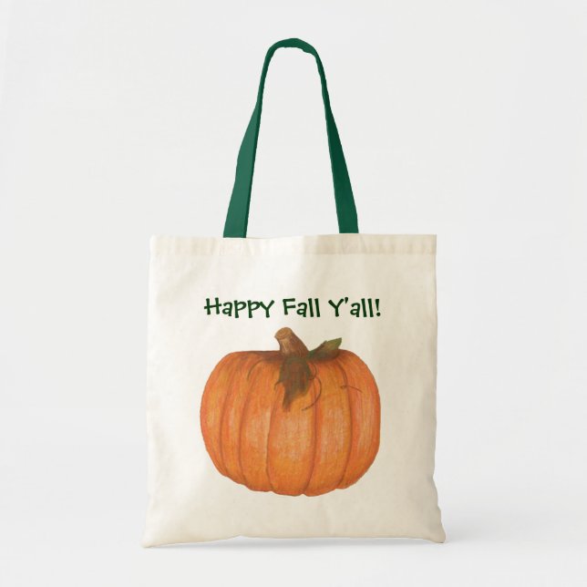 Bolsa Tote Feliz outono, vocês! Pumpkin Bag (Frente)