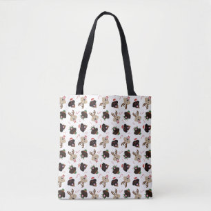 Bolsa Tote Feliz Pawlidays Labrador Retriever Cães