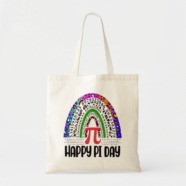 Bolsa Tote Feliz Pi Day Mathematicopard Rainbow (Frente)