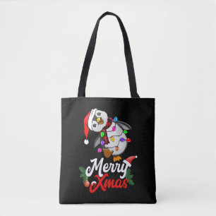 Bolsa Tote Feliz Pinguim de Natal