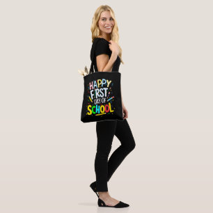 Bolsa Tote Feliz Primeiro Dia de Volta às Aulas
