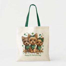 Bolsa Tote Feliz Rua. Dia de Patrick Yorkshire Terrier Dogs