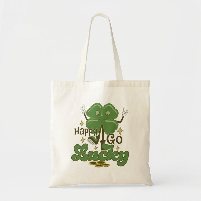 Bolsa Tote Feliz Rua Sortudo. (Frente)