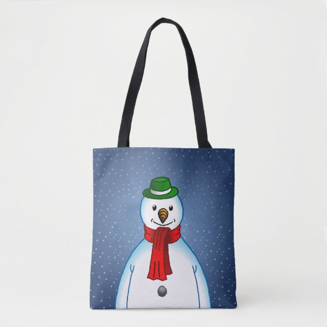Bolsa Tote Feliz Snowman (Frente)