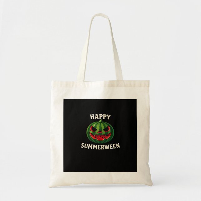 Bolsa Tote Feliz Summerween Watermelon Jack O’ Lanterna - Fun (Frente)