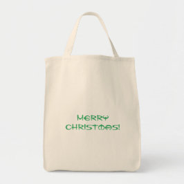 Bolsa Tote Feliz Texto de Natal Impresso para Comprar o Lover