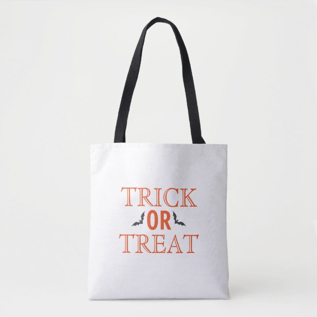 Bolsa Tote Feliz truque de Halloween ou malabarismo (Frente)