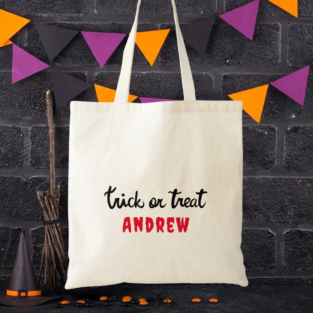 Bolsa Tote Feliz Truque De Halloween Ou Tratar Crianças Moder (Criador carregado)