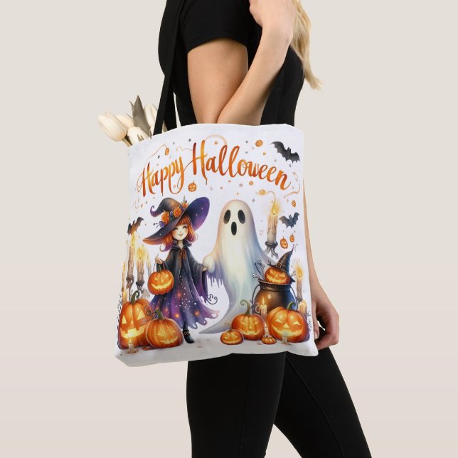 Bolsa Tote Feliz Urso de Mágico Helloween (Close Up)