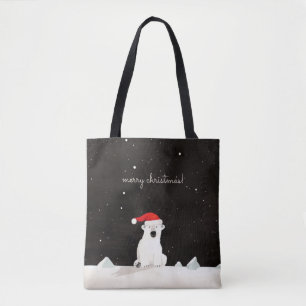 Bolsa Tote Feliz Urso Polar de Natal!