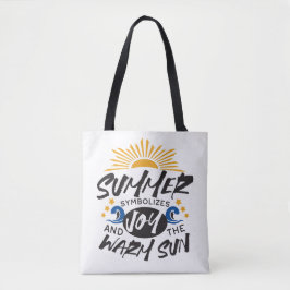 Bolsa Tote Feliz Verão - Citação Quente do Sol
