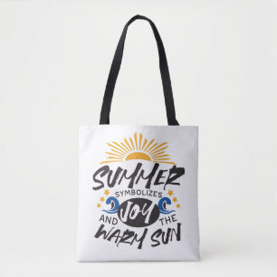 Bolsa Tote Feliz Verão - Citação Quente do Sol