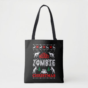 Bolsa Tote Feliz Zombie Natal Ugly Sweater