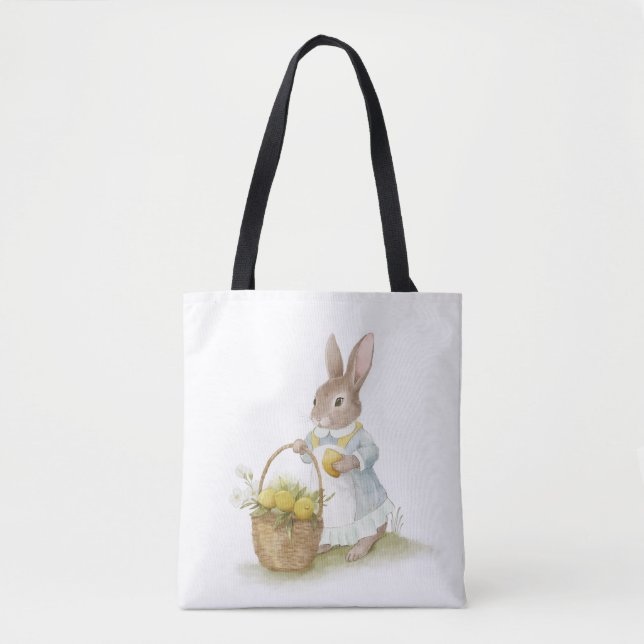 Bolsa Tote Felz pascoa com Peter Rabbit (Frente)
