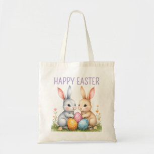 Bolsa Tote Felz pascoa de coelhos de Páscoa de Cana-d'Água