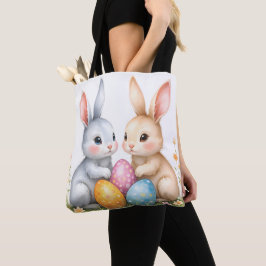Bolsa Tote Felz pascoa de coelhos de Páscoa de Cana-d'Água