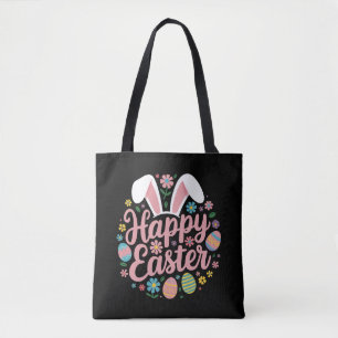 Bolsa Tote Felz pascoa Sayings Egg Bunny