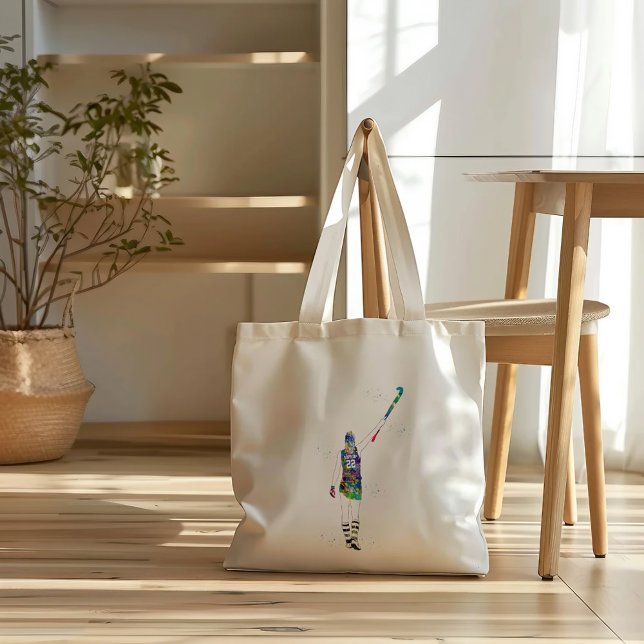 Bolsa Tote Female Field Hockey Player (Criador carregado)