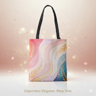 Bolsa Tote Feminina Estampa Abstrata Pastel