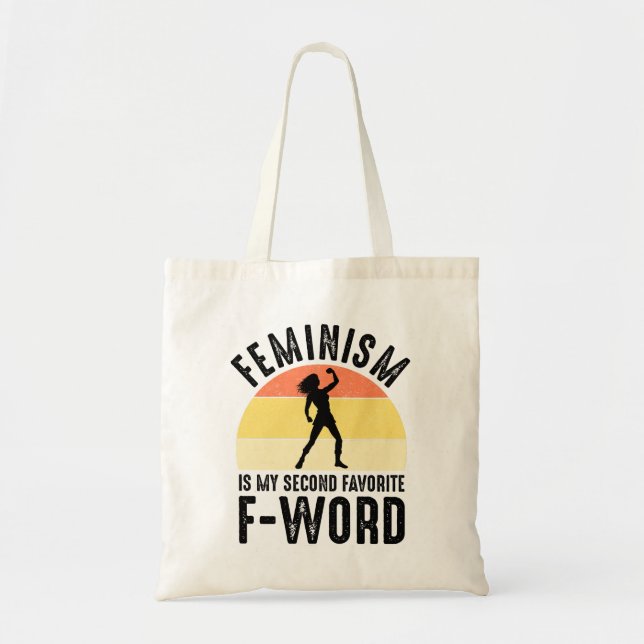 Bolsa Tote Feminismo É Minha Segunda Palavra F Favorita (Frente)
