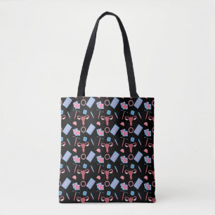 Bolsa Tote Feminista de Padrão de Contracepção