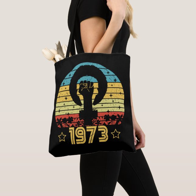 Bolsa Tote Feminista Roe V Wade Rights 1973 (Close Up)