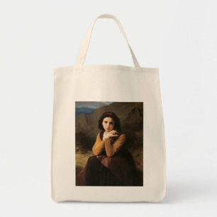 Bolsa Tote Femme Mignonne de Jovem Mulher por Bouguereau