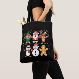 Bolsa Tote Feriado da Família Xmas, Papais noeis de Natal