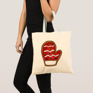 Bolsa Tote Feriado de Natal do Red Mitten Fosco Sugar Cookie