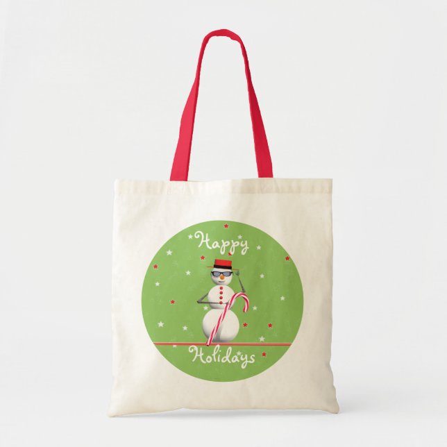 Bolsa Tote Feriado de Natal Snowman (Frente)