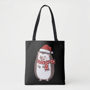 Bolsa Tote Feriado do Porco-Espinho de Natal Fofo