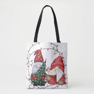 Bolsa Tote Feriado dos Gnomos Escandinavos de Natal