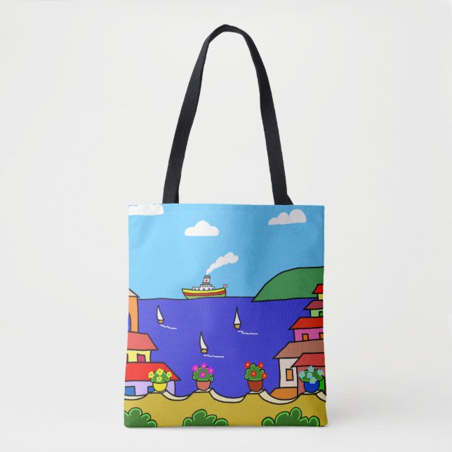 Bolsa Tote Feriado mediterrânico (Frente)