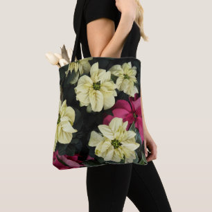 Bolsa Tote Feriado sazonal Poinsettias Floral