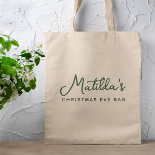 Bolsa Tote Feriado Verde Festivo na Véspera de Natal