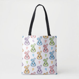 Bolsa Tote Feriados bonitos do teste padrão do coelho de