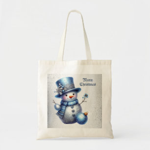 Bolsa Tote Feriados de inverno elegantes do Natal Snowman
