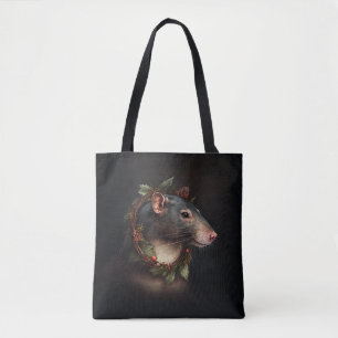 Bolsa Tote Feriados de Pet Rat Festivos e Bonitos/Natal