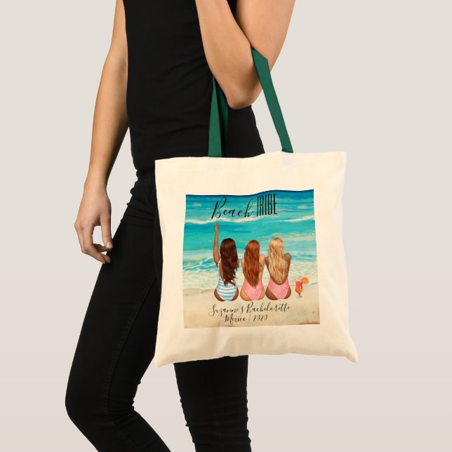 Bolsa Tote Férias da Bachelorette da Tribo da Praia (Frente (produto))