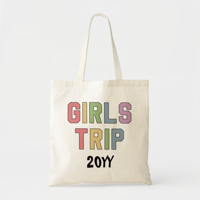 Bolsa Tote Férias de Fim de Semana de Meninas Personalizadas (Frente)