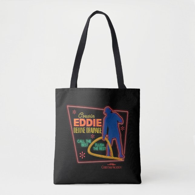 Bolsa Tote Férias de Natal | Primo Eddie Neon Sinal (Frente)
