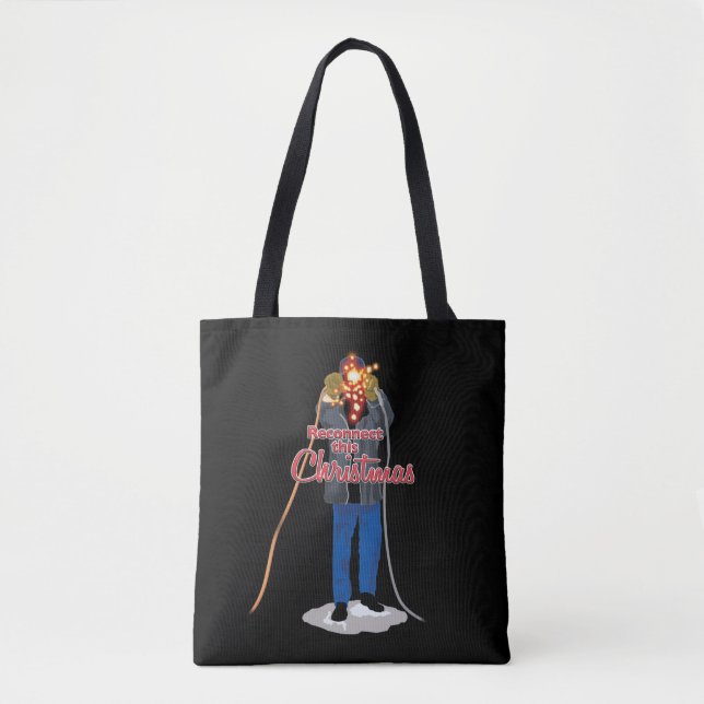Bolsa Tote Férias de Natal | Reconectar este Natal (Frente)
