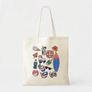 Bolsa Tote férias de verão engraçadas amantes da praia