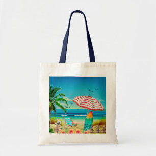 Bolsa Tote Férias de verão na praia, Relaxamento
