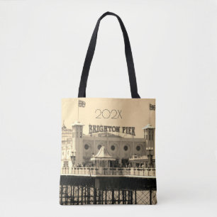 Bolsa Tote Férias de Viagem de Ano de Brighton Pier ENGLAND