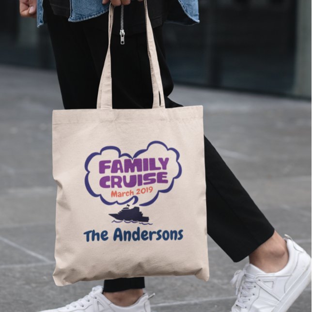 Bolsa Tote Férias de Viagem de Cruzeiro Personalizadas da Fam (Criador carregado)