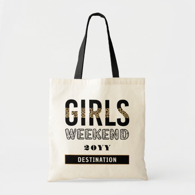 Bolsa Tote Férias de Viagem de Meninas de Fim de Semana Perso (Frente)