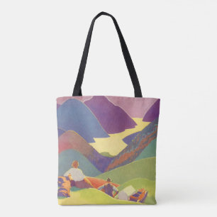 Bolsa Tote Férias em Família ao Estilo Antigo, Piquenique nas